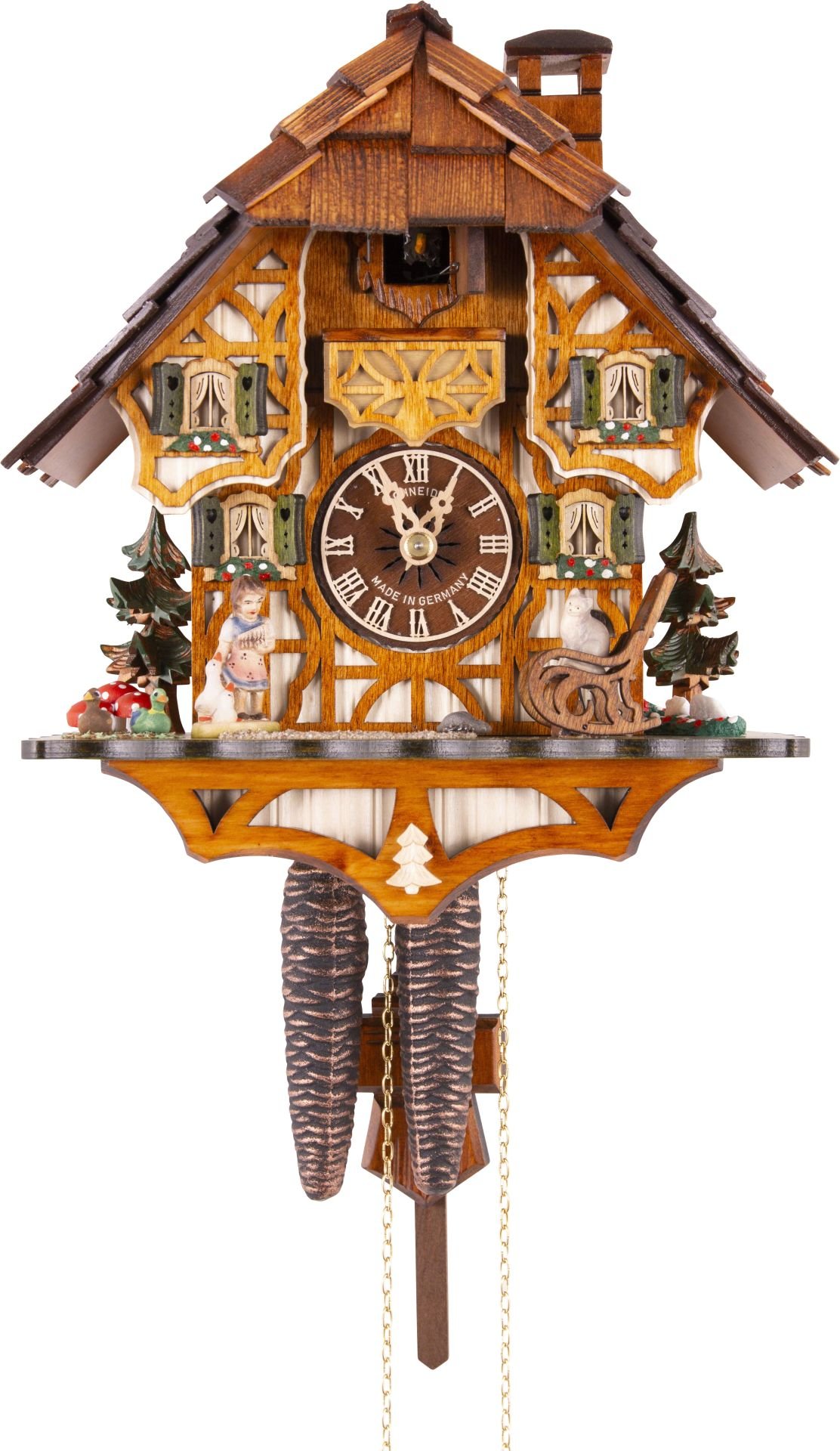 Reloj de cuco estilo “Chalet” movimiento mecánico de 8 días 30cm de Hekas