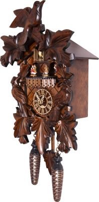 Kuckucksuhr geschnitzt Quarz-Uhrwerk 35cm von Trenkle Uhren