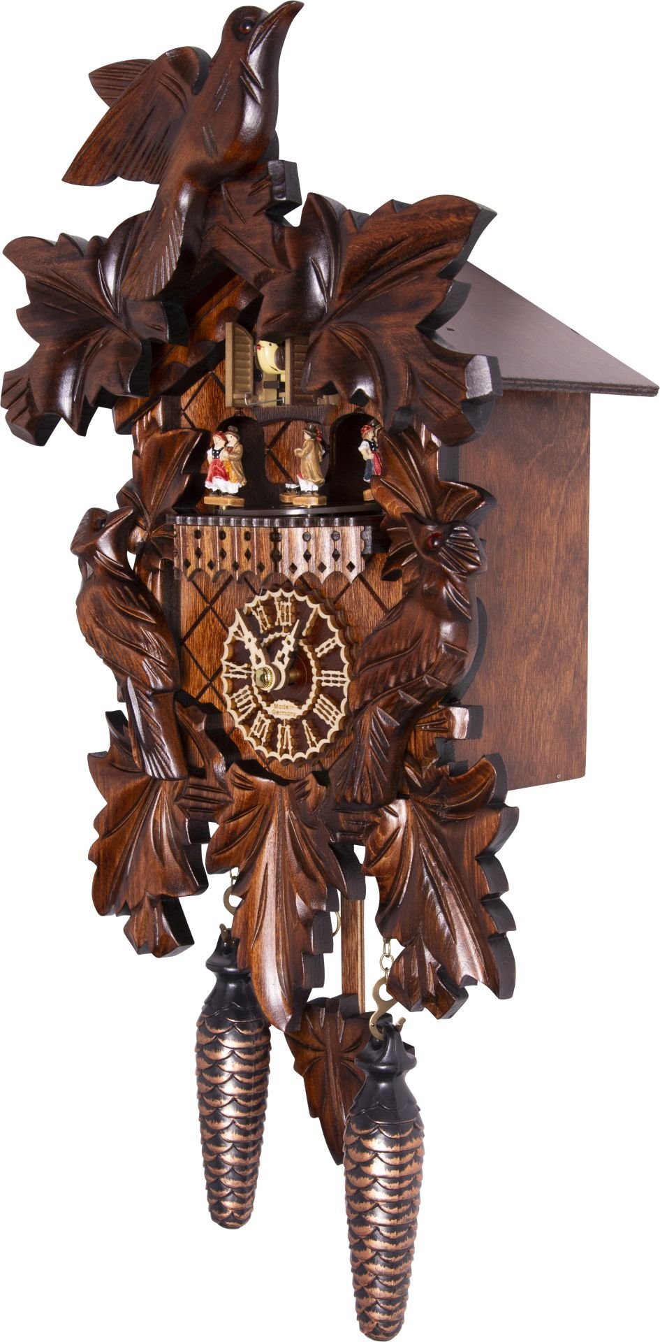 Reloj de cuco estilo “Madera tallada” de cuarzo 35cm de Trenkle Uhren