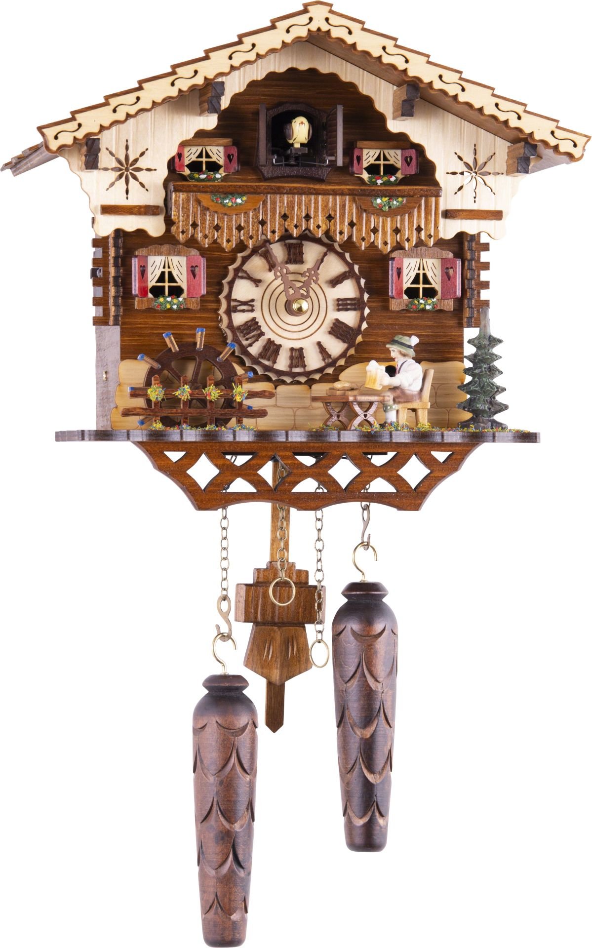 Kuckucksuhr Chalet-Stil Quarz-Uhrwerk 25cm von Trenkle Uhren