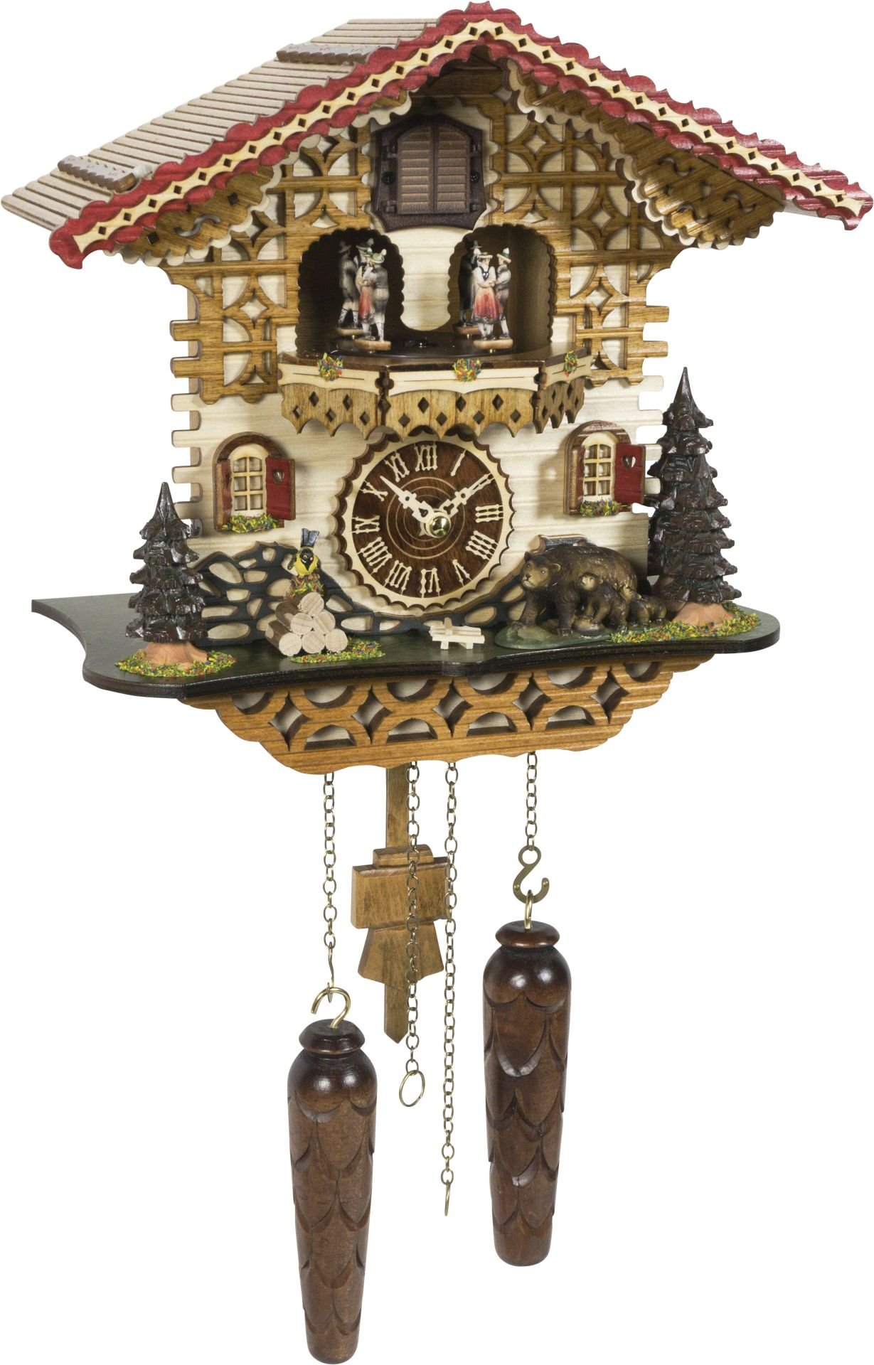 Reloj de cuco estilo “Chalet” de cuarzo 30cm de Trenkle Uhren