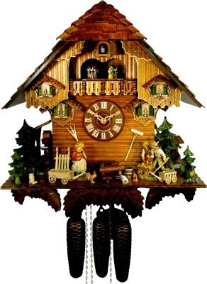 Cuckoo Clock Chalet Style 8 Day Movement 45cm by August Schwer