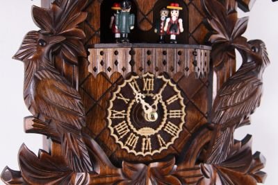 Cuckoo Clock Carved Style Quartz Movement 42cm by Trenkle Uhren