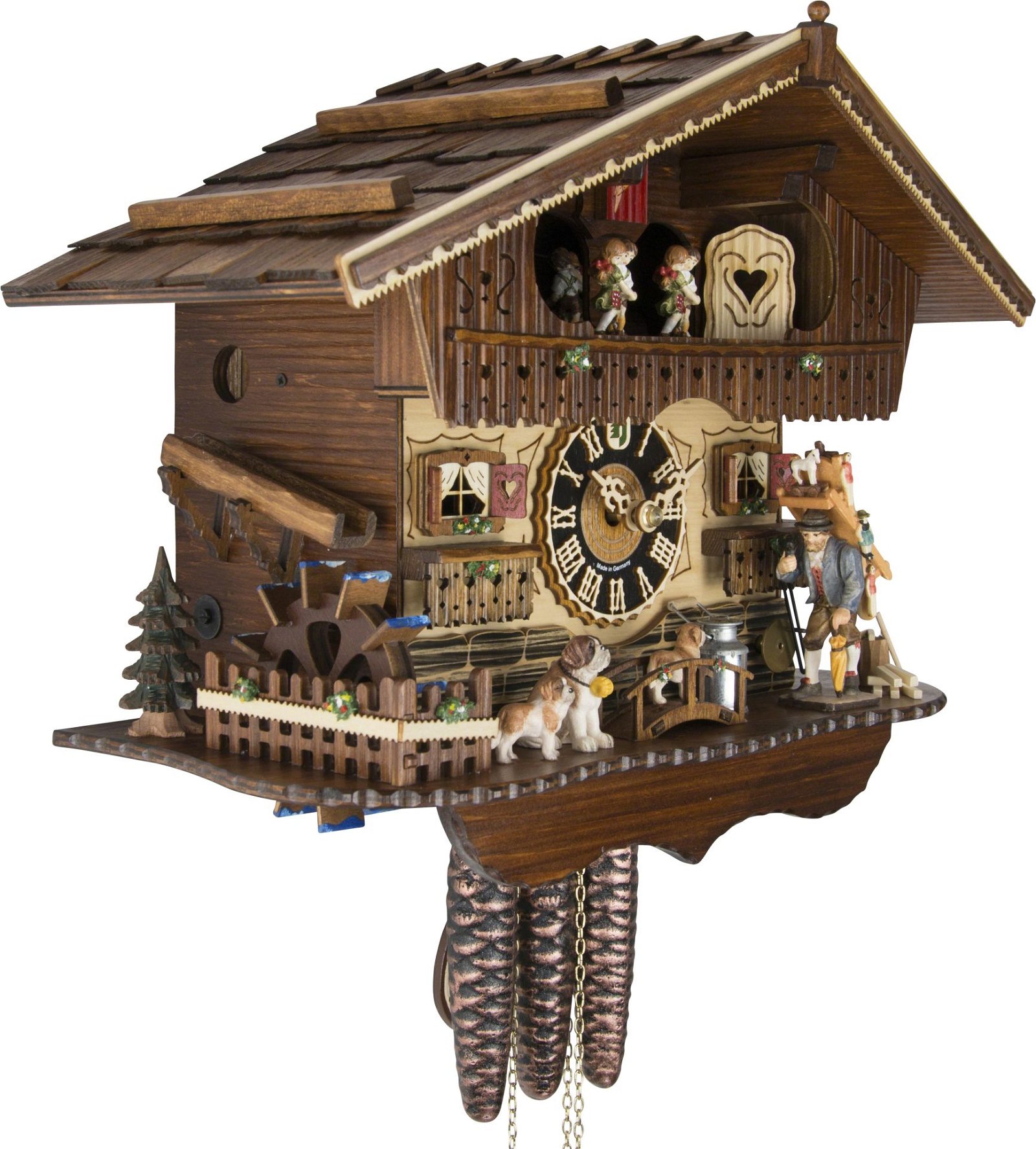 Cuckoo Clock Chalet Style 1 Day Movement 37cm by Hönes