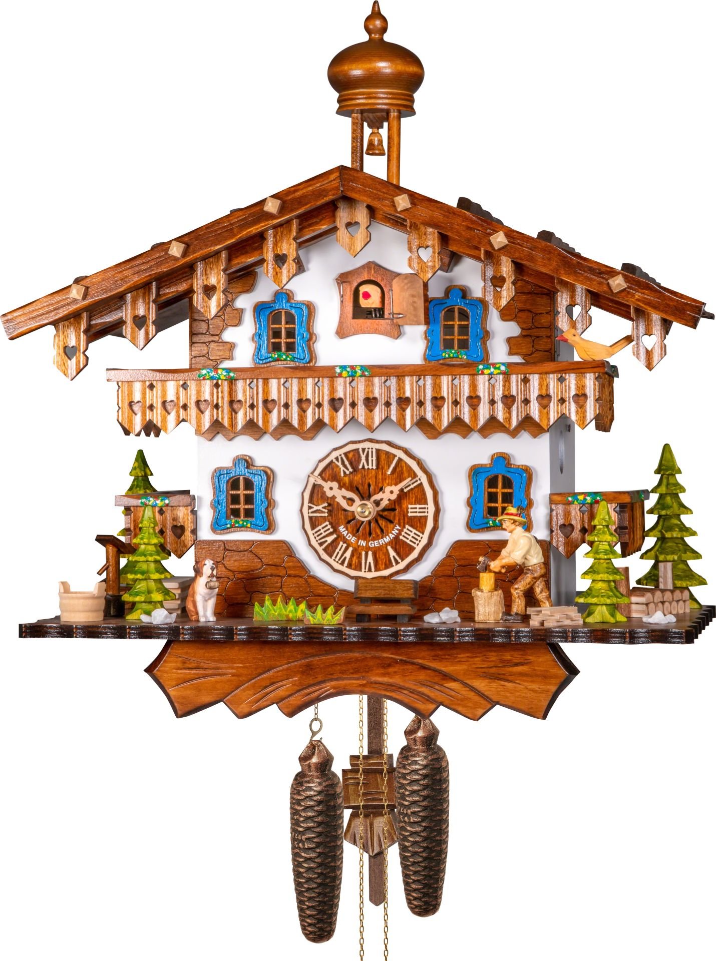 Cuckoo Clock Chalet Style 8 Day Movement 25cm by Engstler