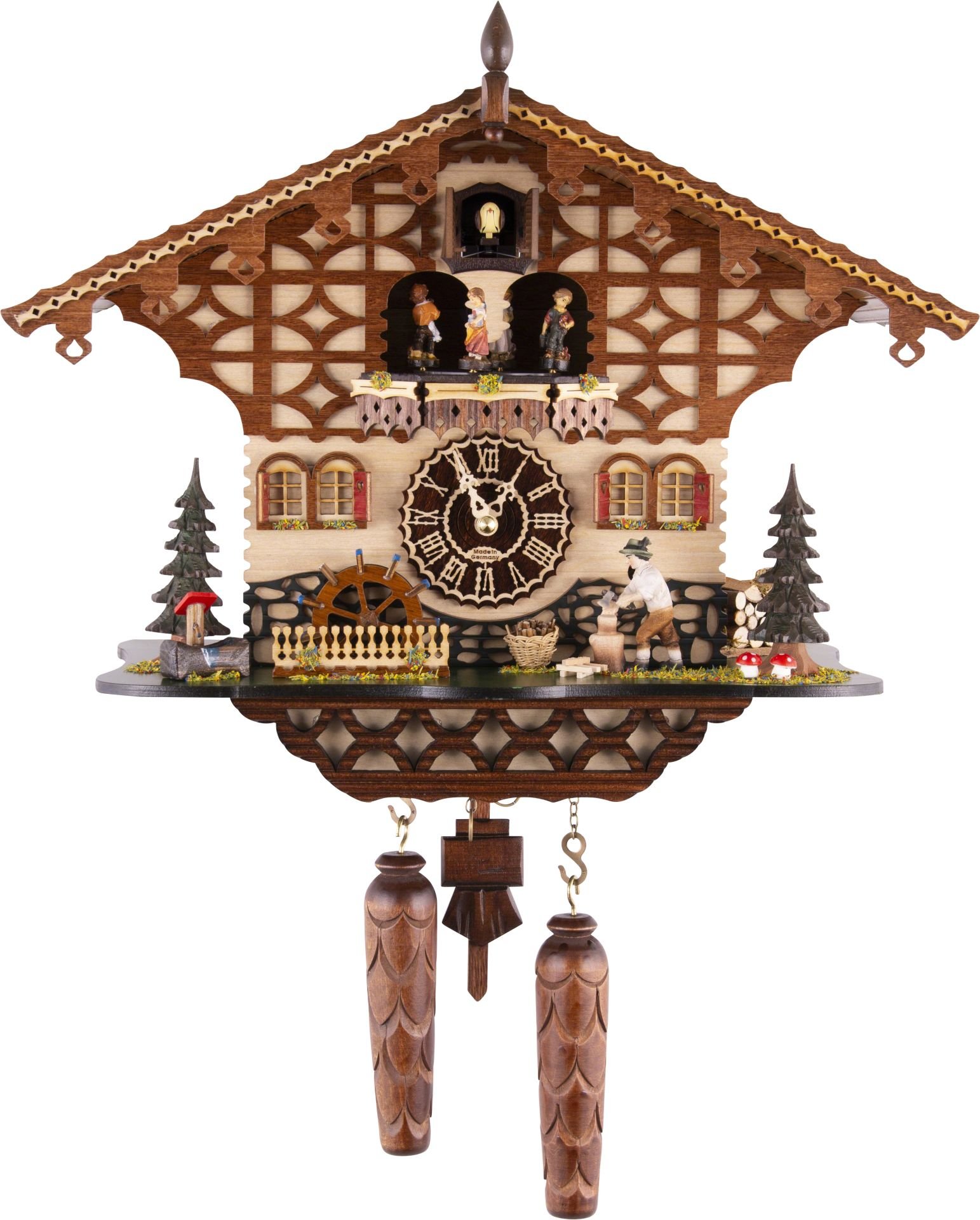 Cuckoo Clock Chalet Style Quartz Movement 43cm by Trenkle Uhren