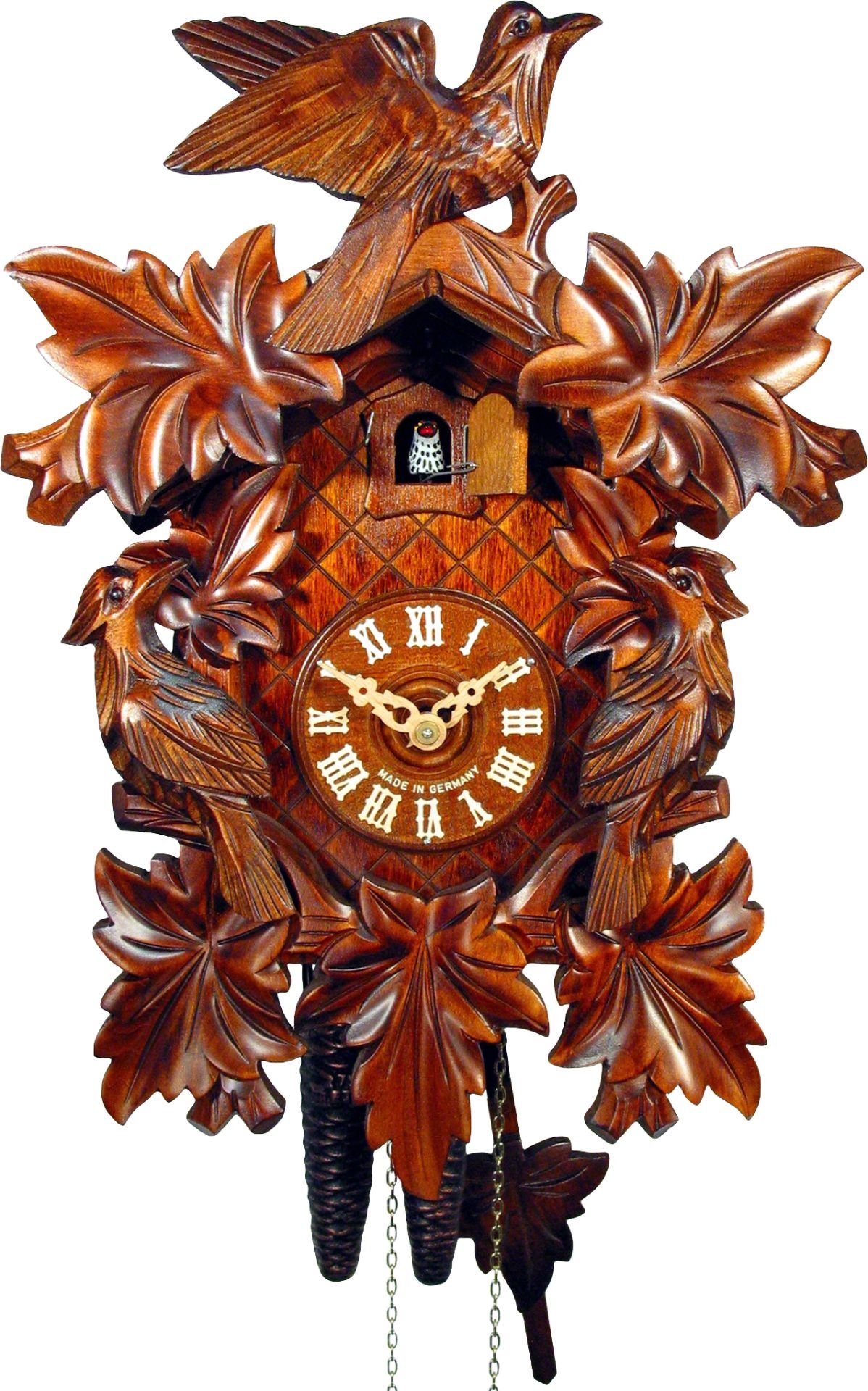 Reloj de cuco estilo “Madera tallada” movimiento mecánico de 1 día 33cm de August Schwer