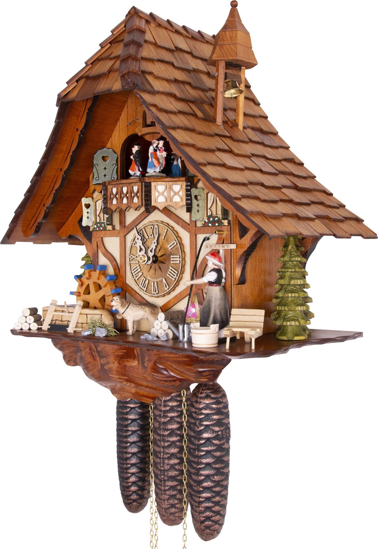 Cuckoo Clock Chalet Style 8 Day Movement 40cm by Hekas