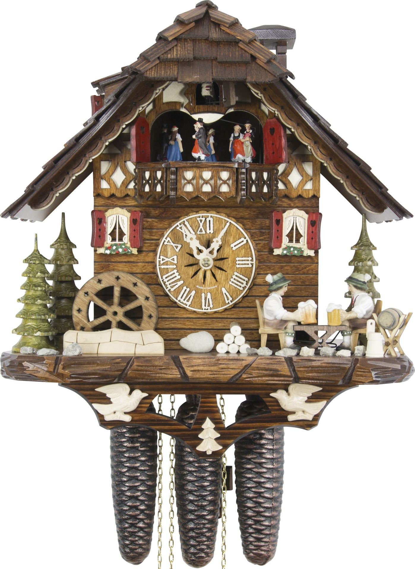 Cuckoo Clock Chalet Style 8 Day Movement 38cm by Hekas