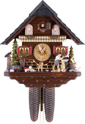 Cuckoo Clock Chalet Style 8 Day Movement 33cm by Hekas