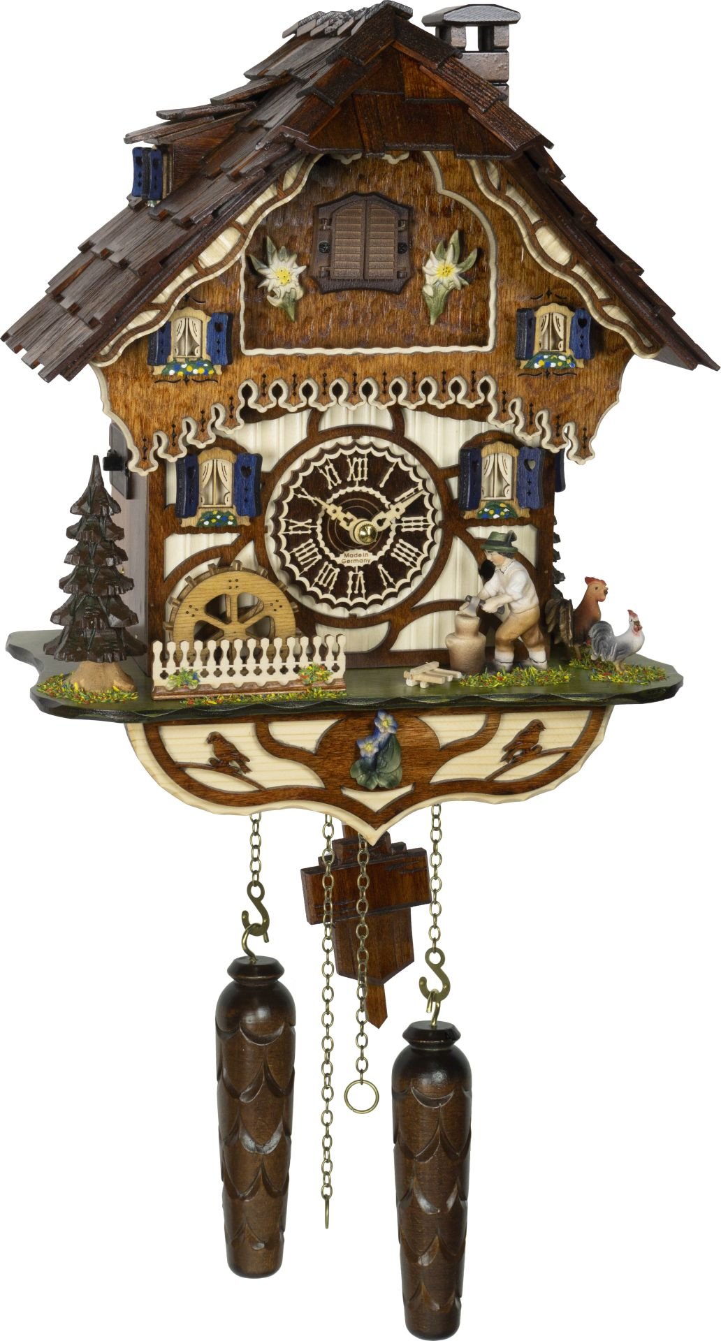 Reloj de cuco estilo “Chalet” de cuarzo 33cm de Trenkle Uhren