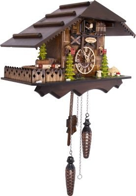 Cuckoo Clock Chalet Style Quartz Movement 25cm by Engstler