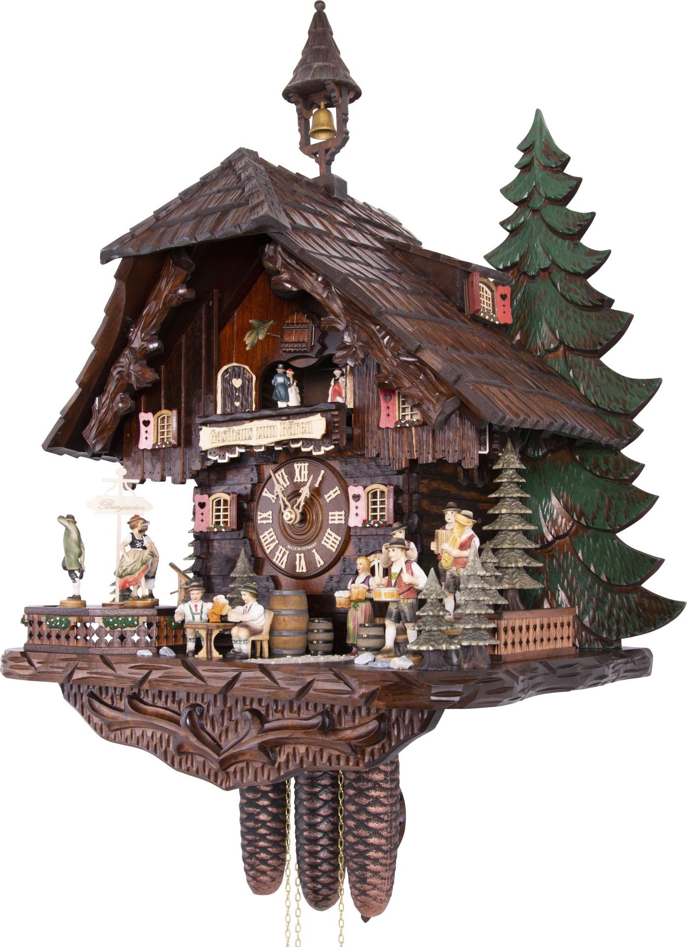 Cuckoo Clock Chalet Style 8 Day Movement 63cm by Hekas