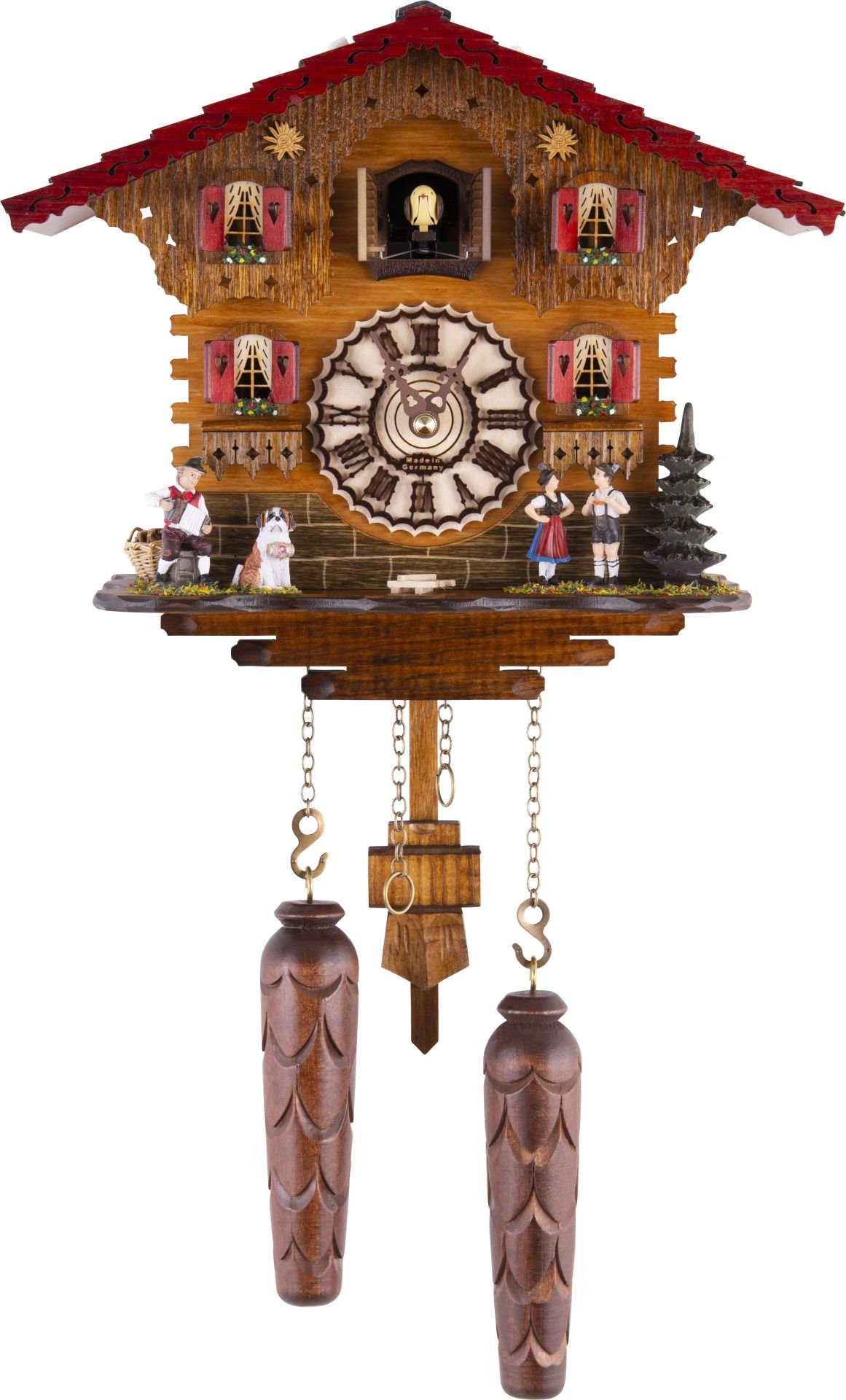 Kuckucksuhr Chalet-Stil Quarz-Uhrwerk 23cm von Trenkle Uhren