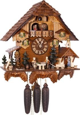 Cuckoo Clock Chalet Style 8 Day Movement 44cm by August Schwer