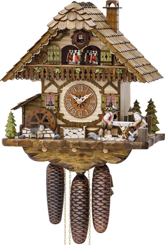 Cuckoo Clock Chalet Style 8 Day Movement 38cm by Hekas | Cuckoo-Palace