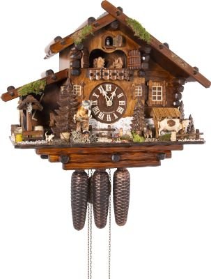 Kuckucksuhr Chalet-Stil 8-Tage-Uhrwerk 36cm von August Schwer