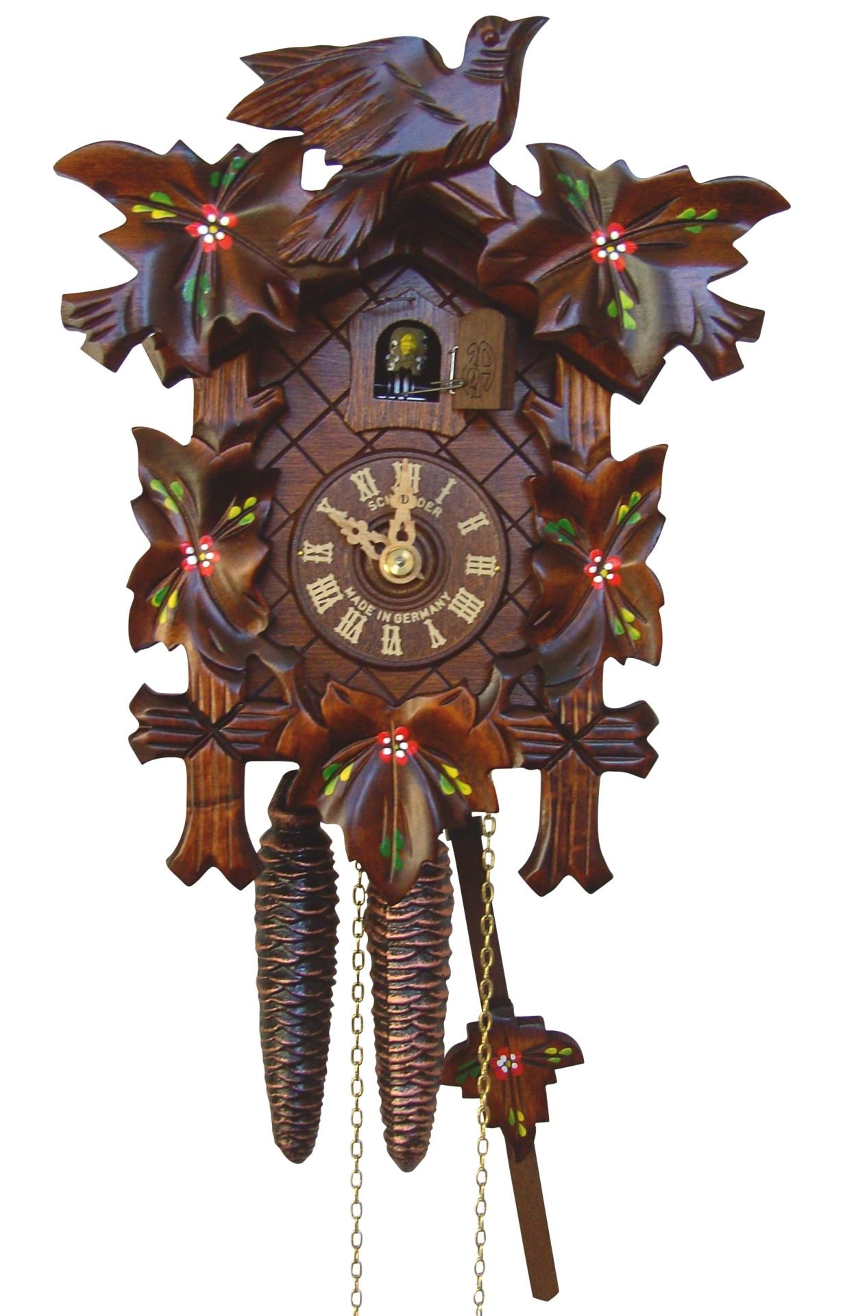 Orologio cucu tradizionale meccanismo giornaliero 23cm di Anton Schneider