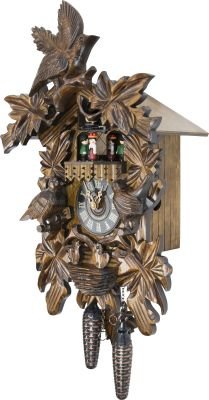 Cuckoo Clock Carved Style Quartz Movement 45cm by Engstler