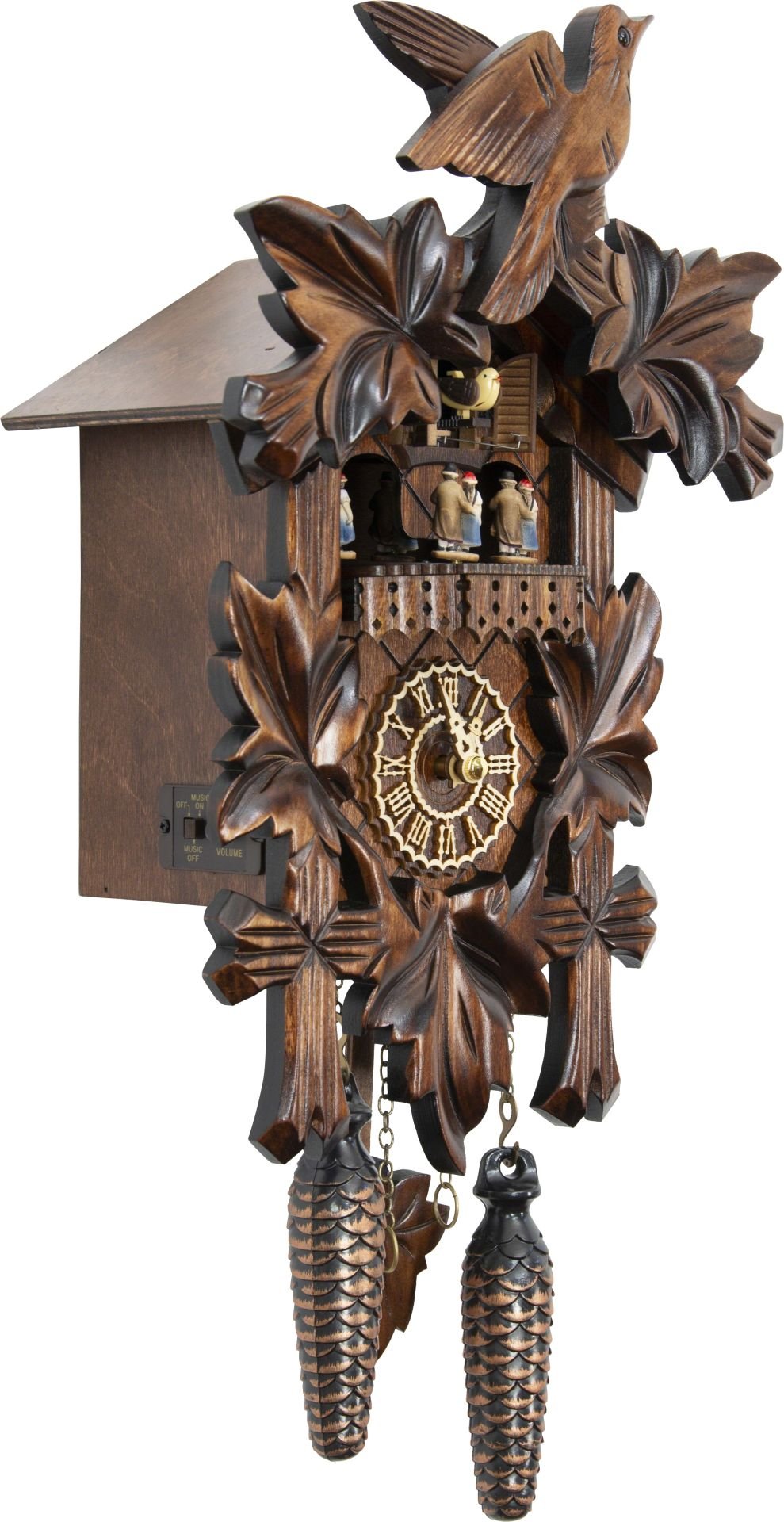 Horloge coucou traditionnelle mouvement à quartz 35cm de Trenkle Uhren