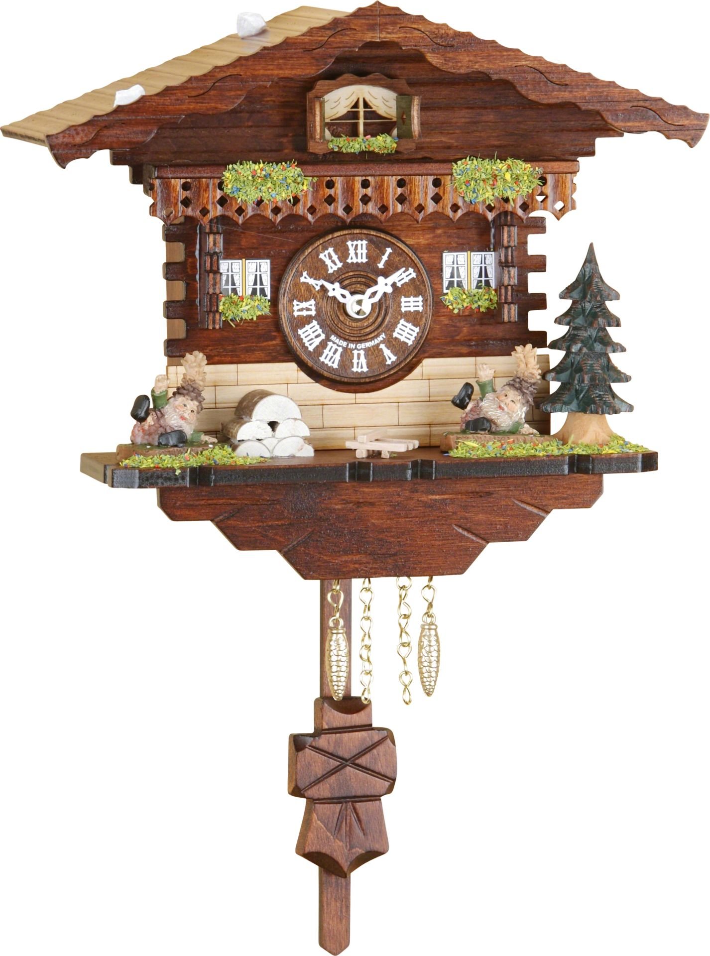 Black Forest Pendulum Clock Kuckulino Quartz Movement 17cm by Trenkle Uhren
