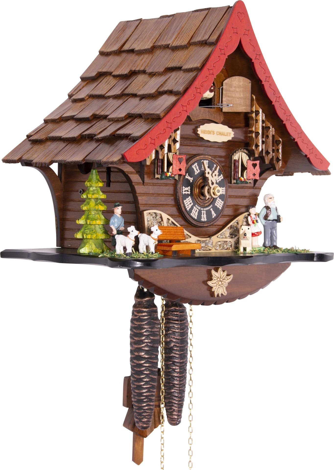 Cuckoo Clock Chalet Style 1 Day Movement 25cm by Engstler