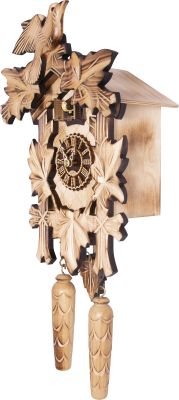 Kuckucksuhr geschnitzt Quarz-Uhrwerk 36cm von Trenkle Uhren