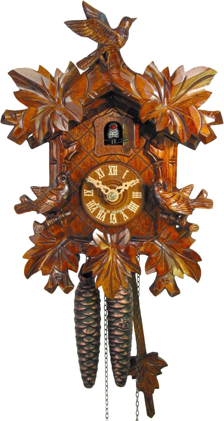 Reloj de cuco estilo “Madera tallada” movimiento mecánico de 1 día 23cm de August Schwer