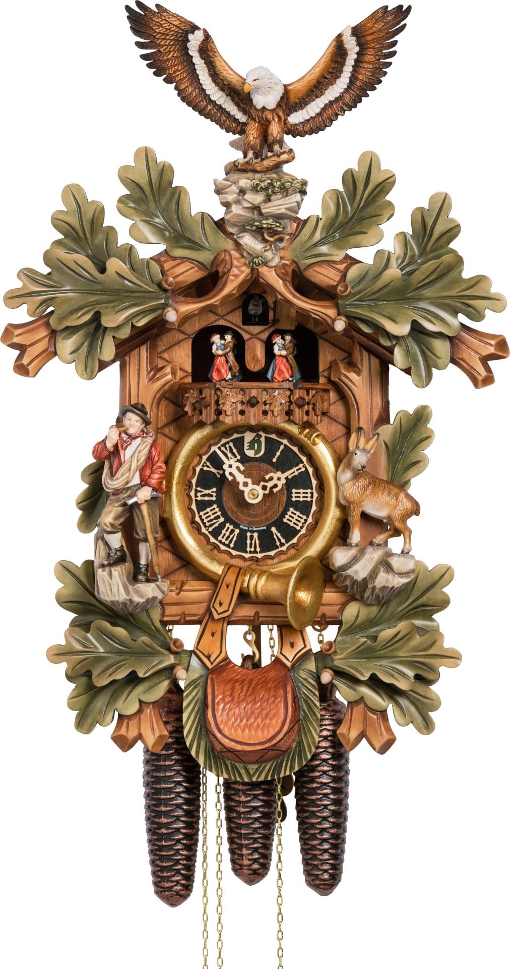 Cuckoo Clock Carved Style 8 Day Movement 56cm by Hönes
