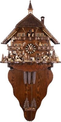 Kuckucksuhr Chalet-Stil 8-Tage-Uhrwerk 160cm von August Schwer