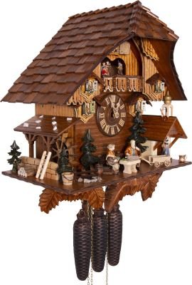 Cuckoo Clock Chalet Style 8 Day Movement 44cm by August Schwer