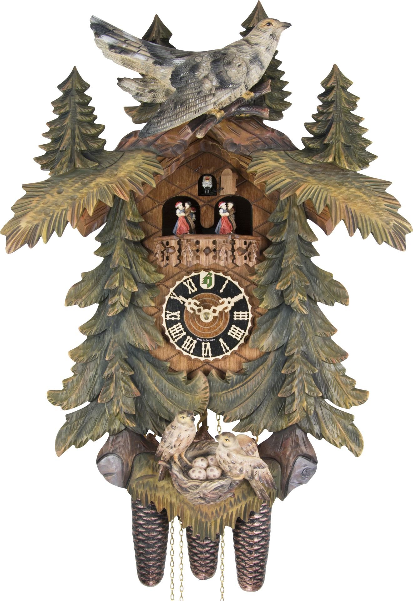 Cuckoo Clock Carved Style 8 Day Movement 57cm by Hönes