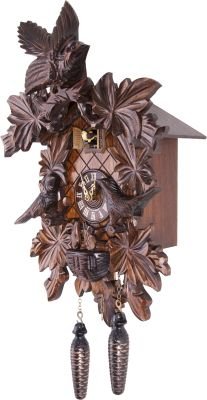 Cuckoo Clock Carved Style Quartz Movement 46cm by Trenkle Uhren