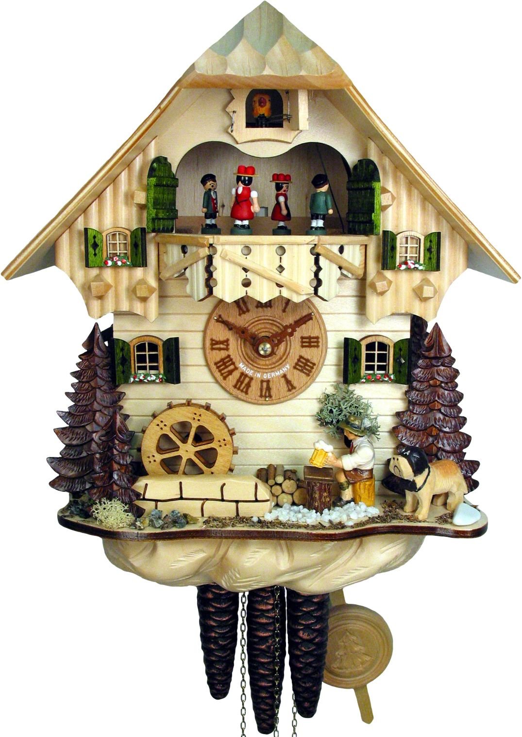 Cuckoo Clock Chalet Style 1 Day Movement 32cm by August Schwer