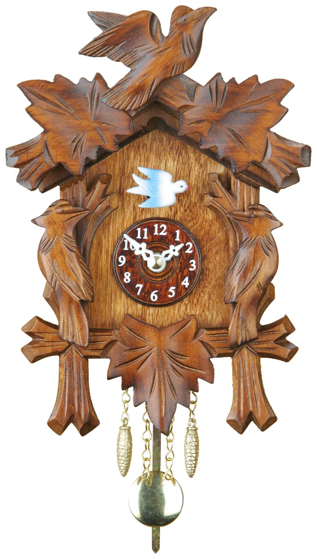 Black Forest Pendulum Clock Quartz Movement 16cm by Trenkle Uhren