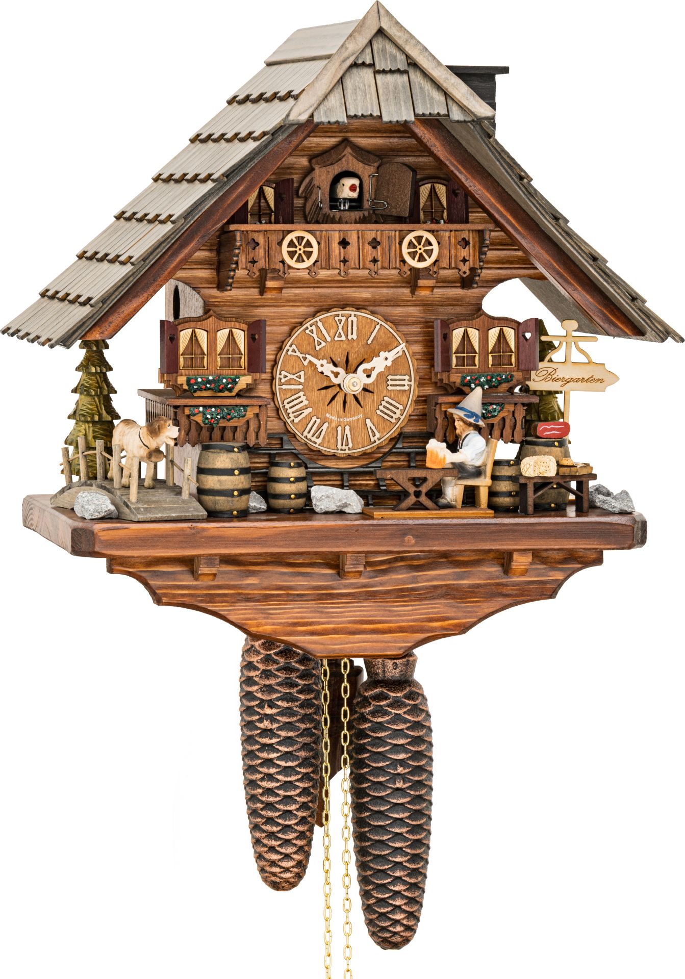 Horloge coucou en Chalet mouvement 8 jours 34cm de Hekas
