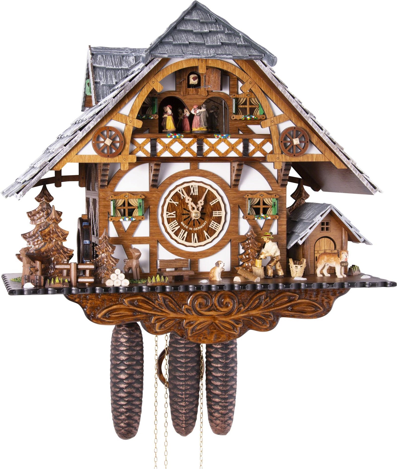 Cuckoo Clock Chalet Style 8 Day Movement 43cm by Engstler