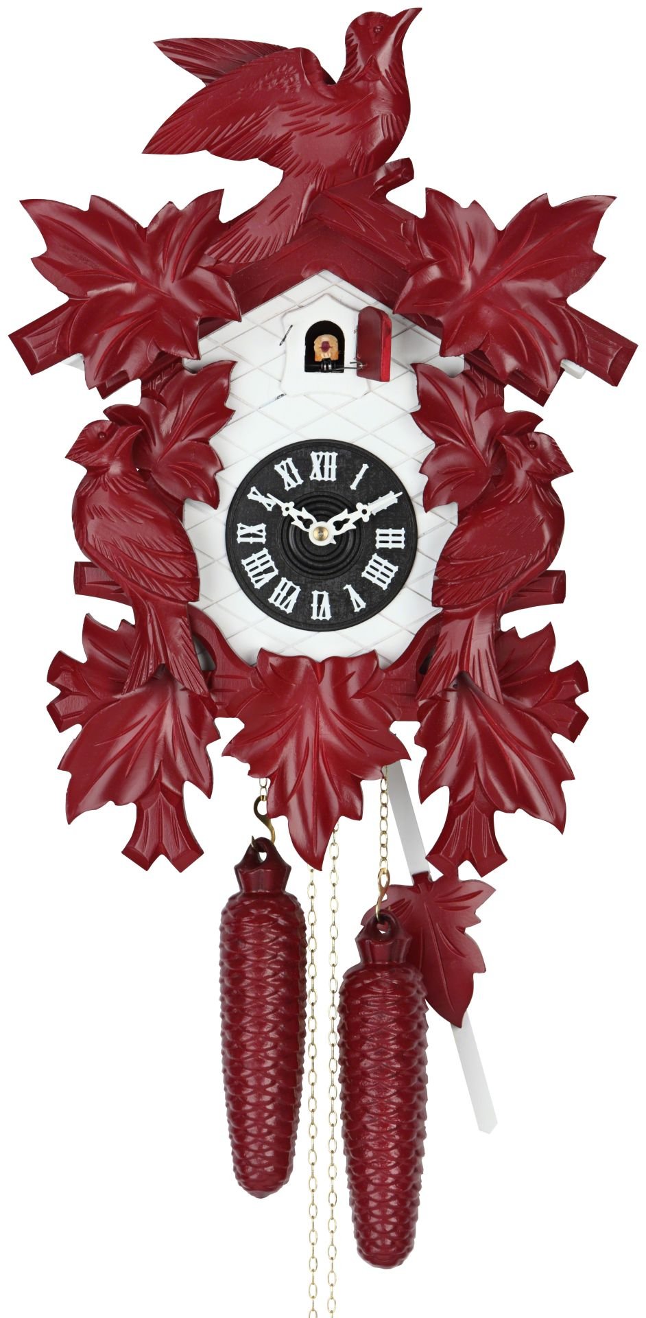 Reloj de cuco estilo “Madera tallada” movimiento mecánico de 8 días 40cm de Hekas