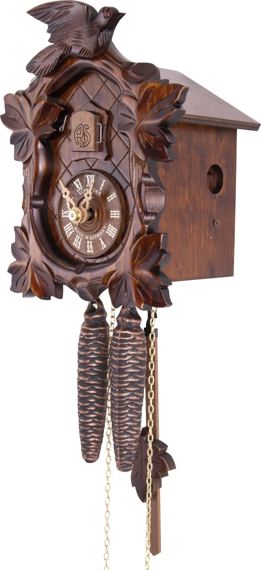 Cuckoo Clock Carved Style 1 Day Movement 20cm by Anton Schneider