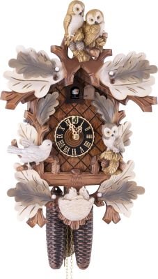 Reloj de cuco estilo “Madera tallada” movimiento mecánico de 8 días 46cm de Hönes