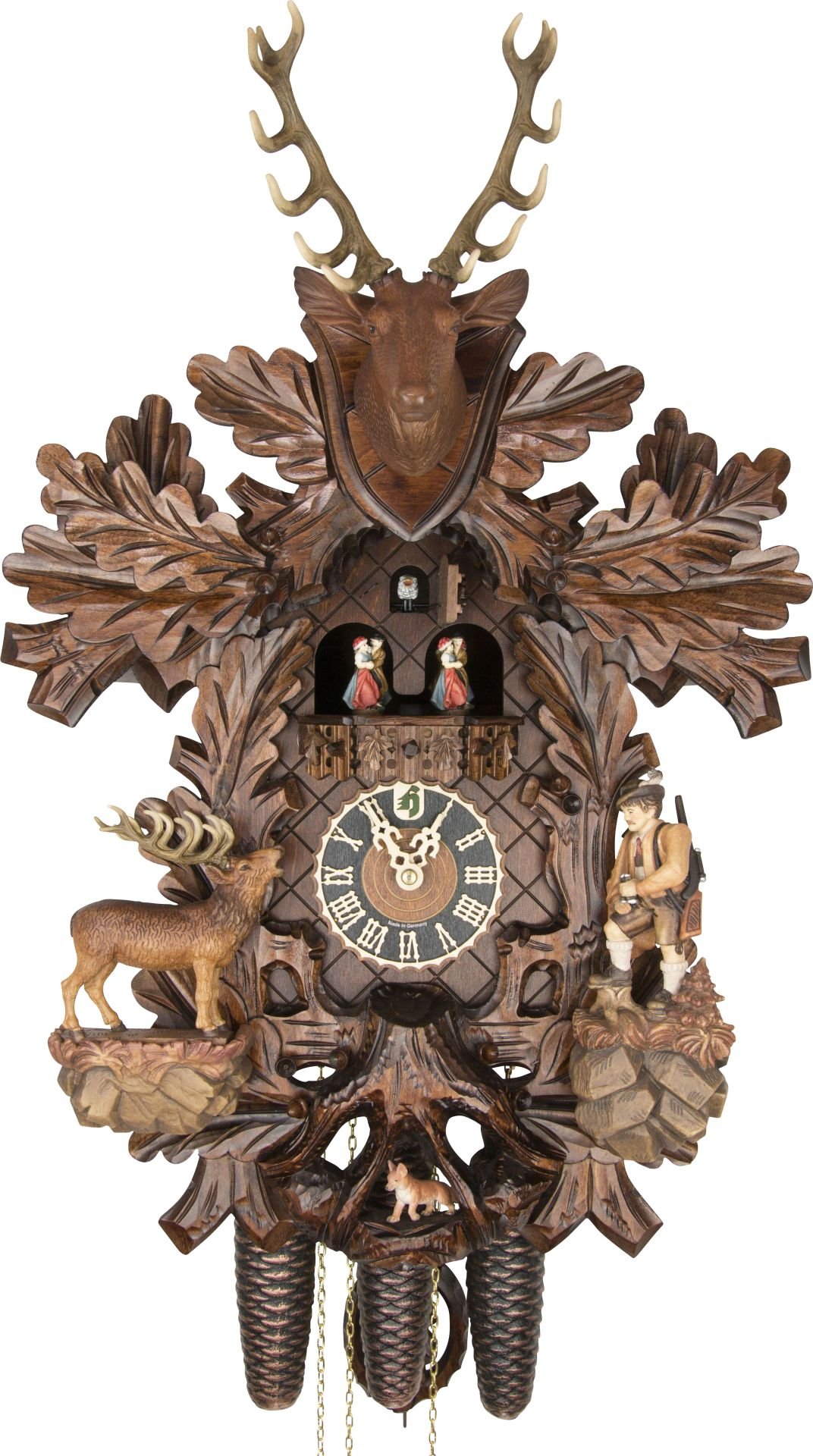 Cuckoo Clock Carved Style 8 Day Movement 59cm by Hönes