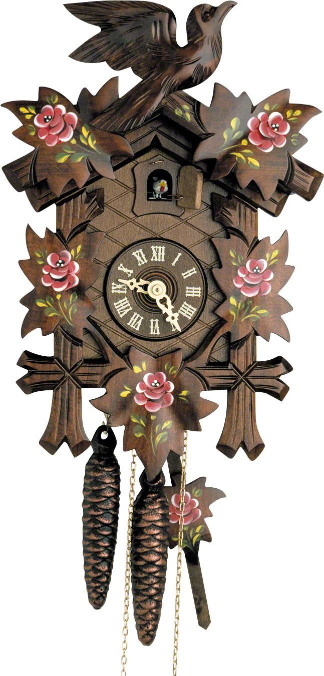 Cuckoo Clock Carved Style 1 Day Movement 23cm by Hekas
