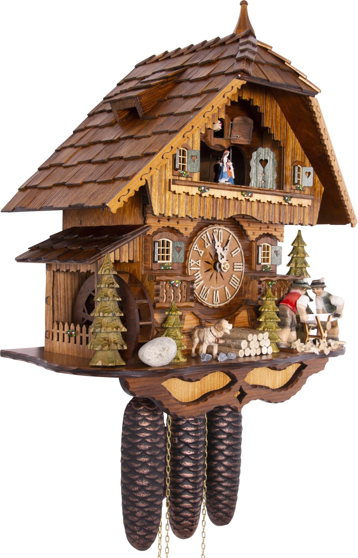 Cuckoo Clock Chalet Style 8 Day Movement 46cm by Hekas
