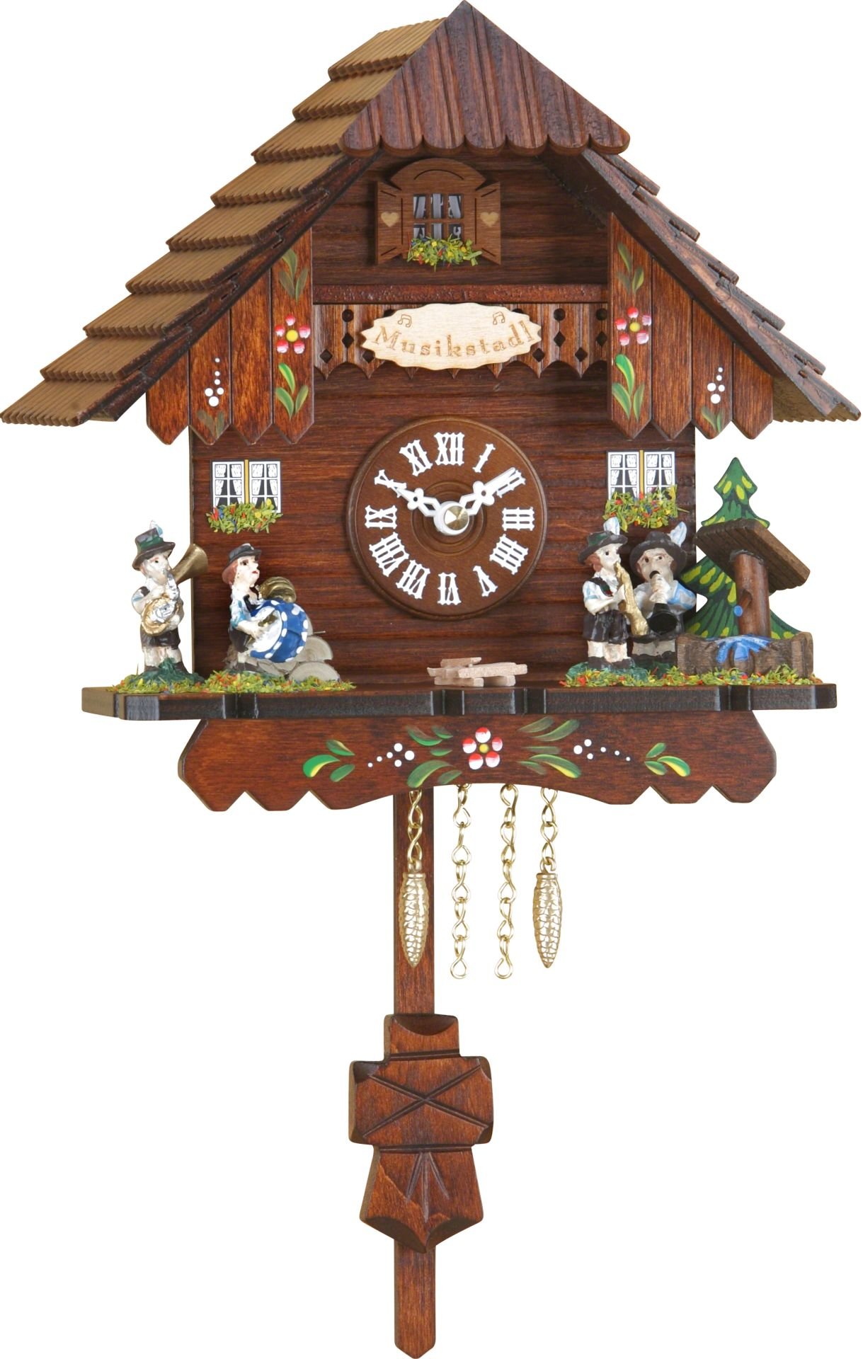 Schwarzwälder Pendeluhr Kuckulino Quarz-Uhrwerk 18cm von Trenkle Uhren