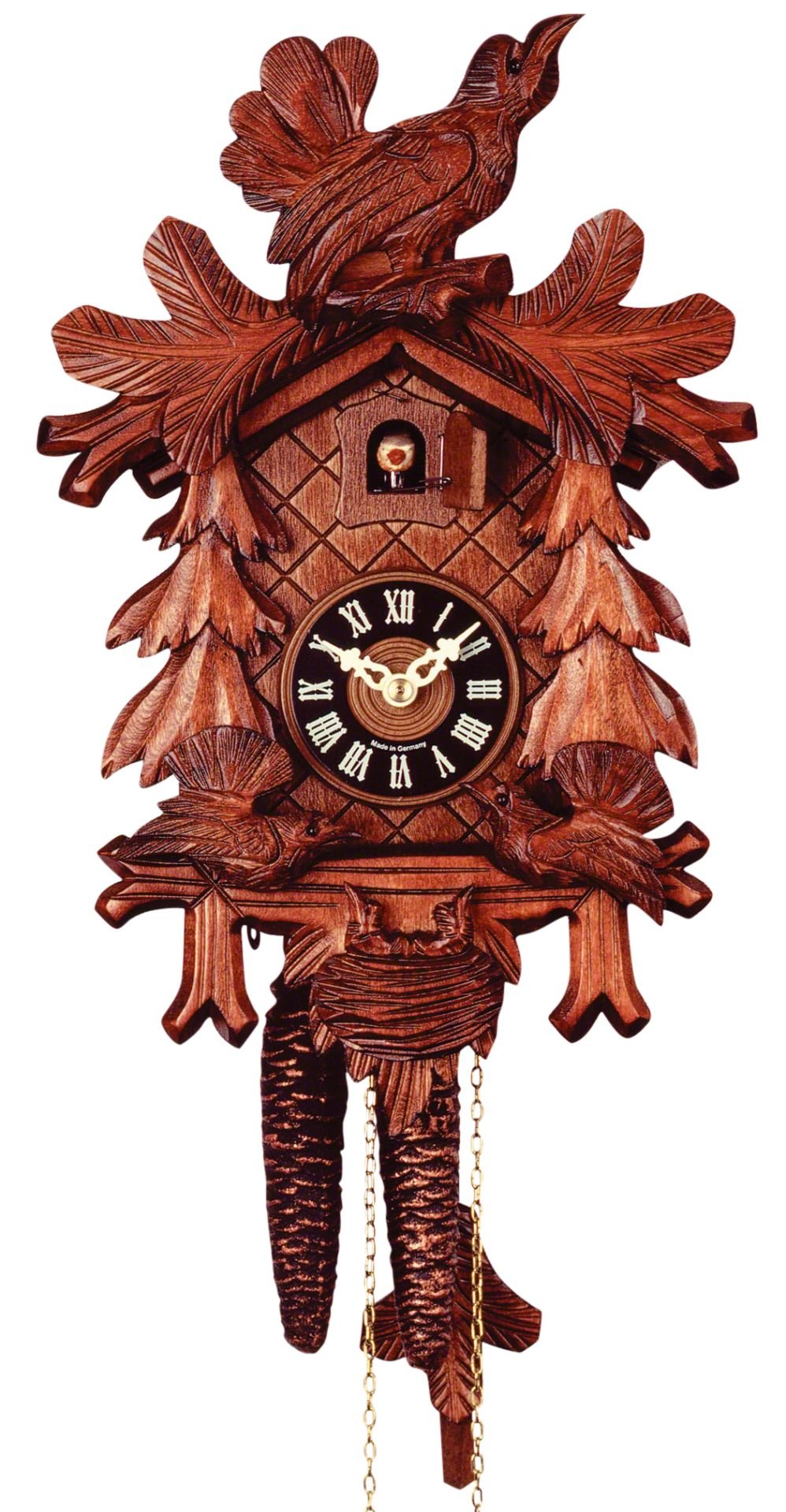 Reloj de cuco estilo “Madera tallada” movimiento mecánico de 1 día 31cm de Rombach & Haas